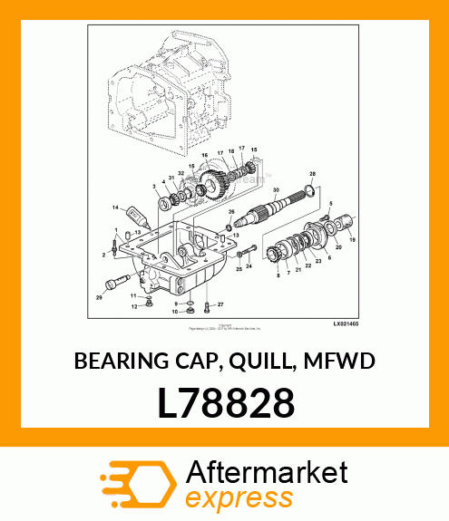 BEARING CAP, QUILL, MFWD L78828