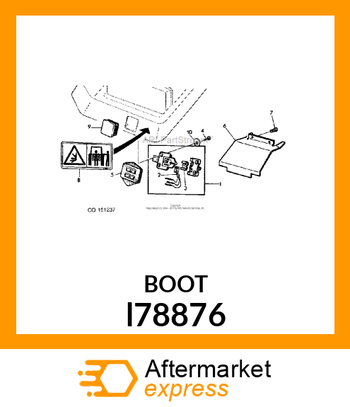 BOOT RUBBER, REMOTE SWITCH l78876