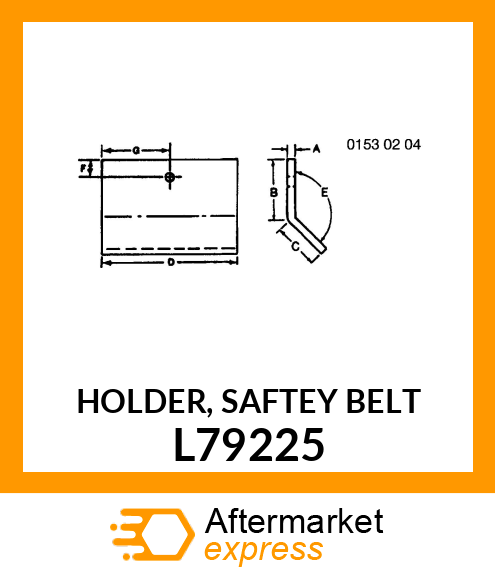 HOLDER, SAFTEY BELT L79225