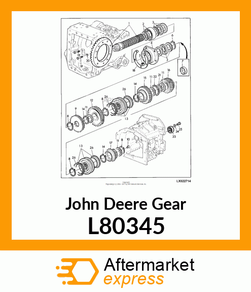 GEAR T=45 L80345