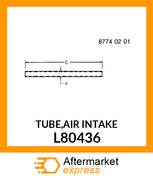 TUBE,AIR INTAKE L80436