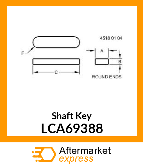 Shaft Key LCA69388