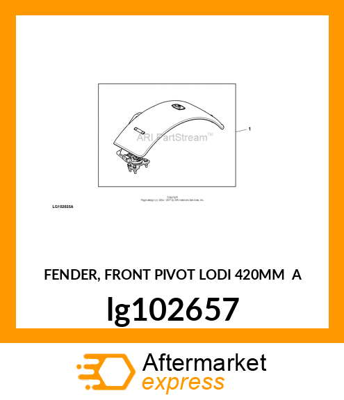 FENDER, FRONT PIVOT (LODI) 420MM A lg102657