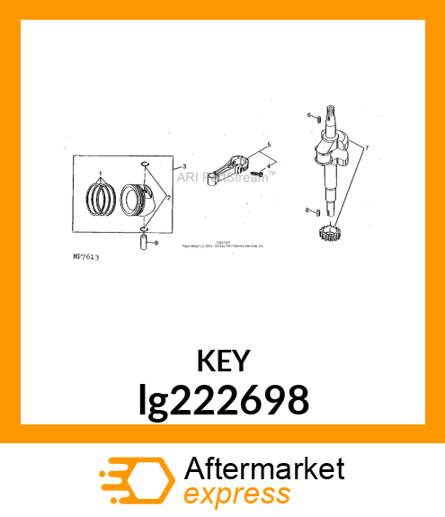 KEY, FLYWHEEL LG222698