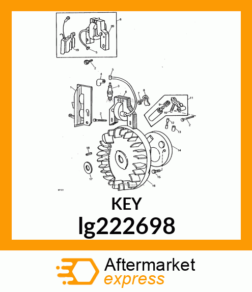 KEY, FLYWHEEL LG222698