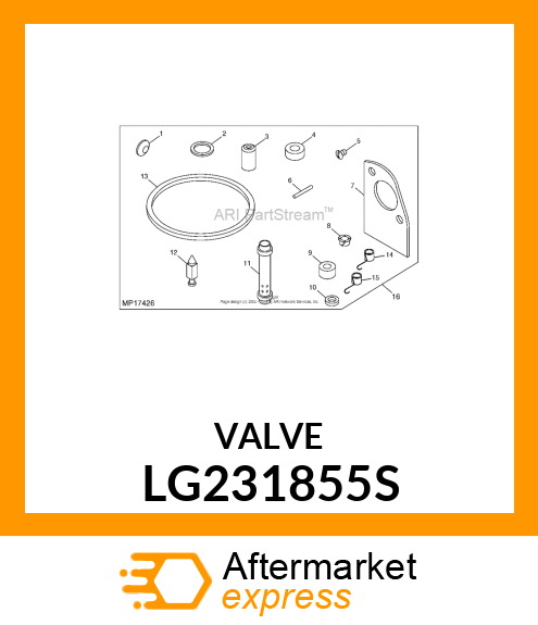 VALVE, NEEDLE LG231855S