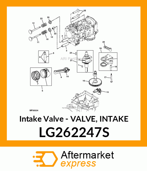 Intake Valve LG262247S