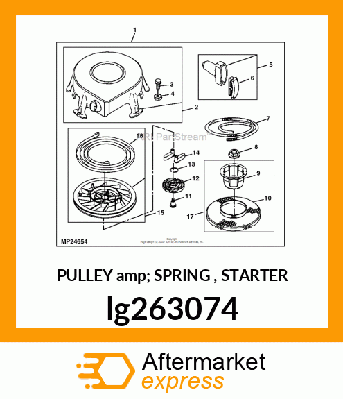 PULLEY amp; SPRING , STARTER lg263074