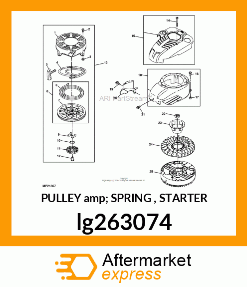 PULLEY amp; SPRING , STARTER lg263074