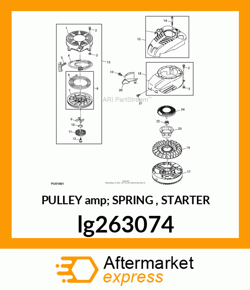 PULLEY amp; SPRING , STARTER lg263074