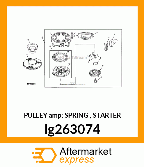 PULLEY amp; SPRING , STARTER lg263074