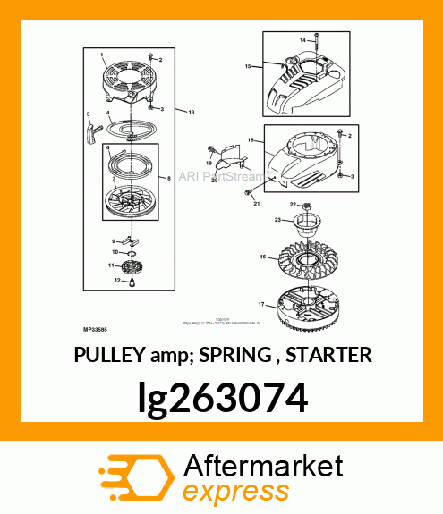 PULLEY amp; SPRING , STARTER lg263074