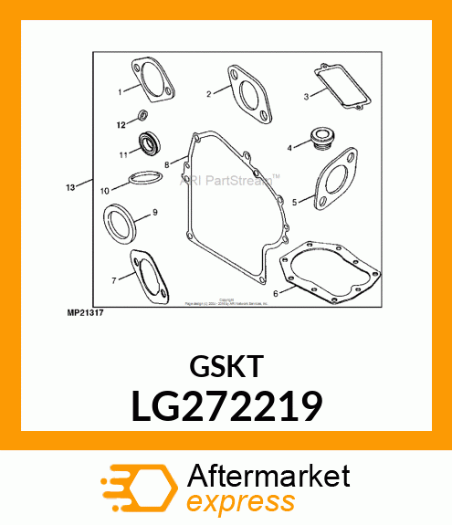 Cover - COVER, GASKET CRANKCASE (0.005") LG272219