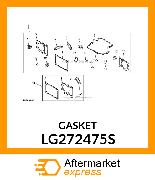 GASKET, ROCKER COVER LG272475S