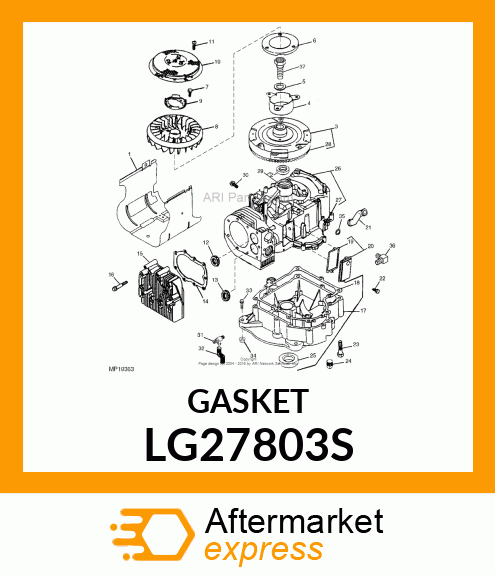 GASKET, GASKET, VALVE COVER LG27803S