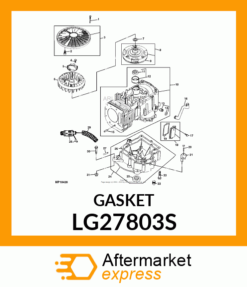 GASKET, GASKET, VALVE COVER LG27803S