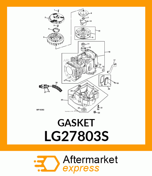 GASKET, GASKET, VALVE COVER LG27803S