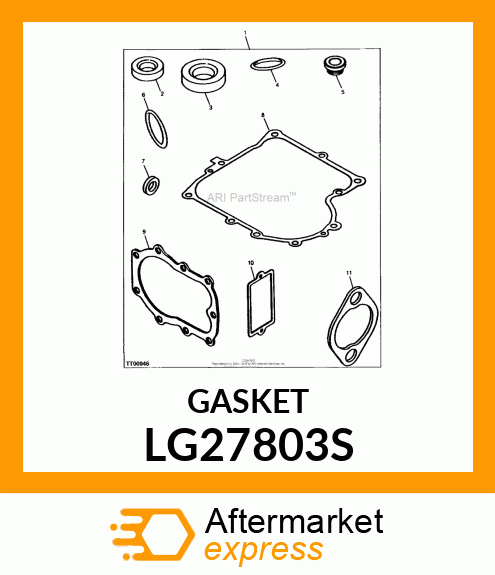 GASKET, GASKET, VALVE COVER LG27803S