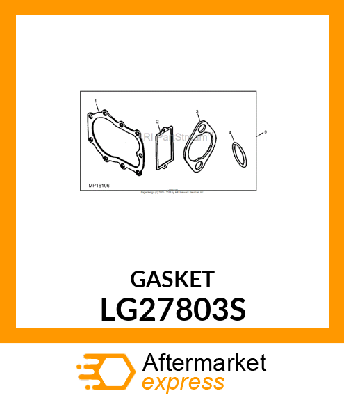 GASKET, GASKET, VALVE COVER LG27803S