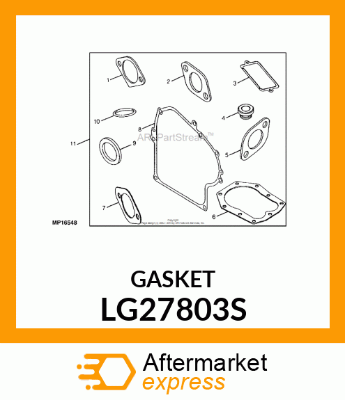 GASKET, GASKET, VALVE COVER LG27803S