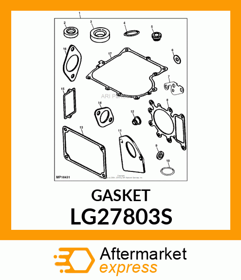 GASKET, GASKET, VALVE COVER LG27803S