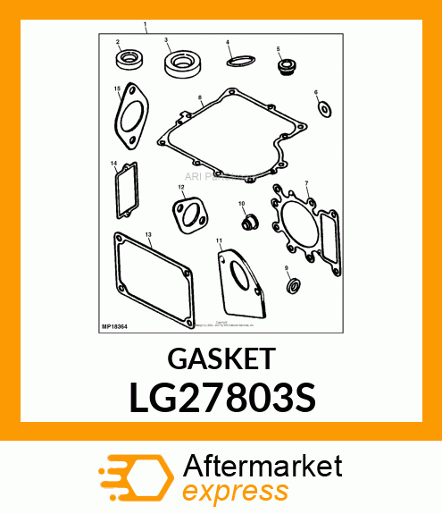 GASKET, GASKET, VALVE COVER LG27803S