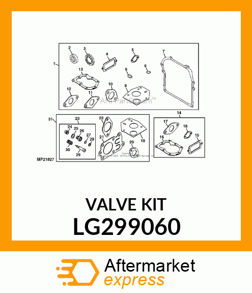Kit Needle Valve LG299060