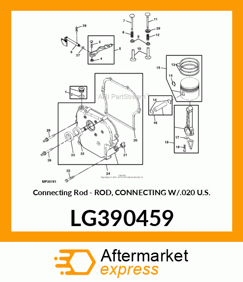 Rod Connecting with .020 U.S. LG390459