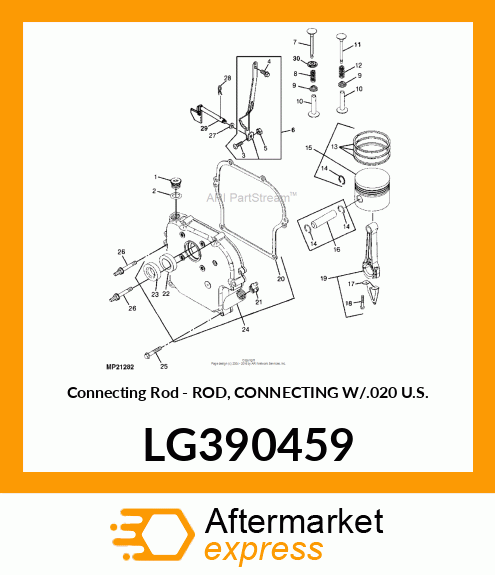 Rod Connecting with .020 U.S. LG390459