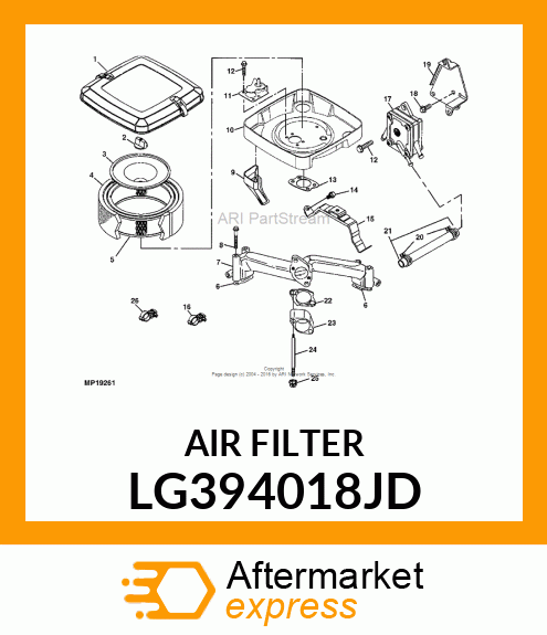 FILTER, AIR LG394018JD