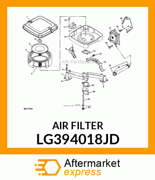 FILTER, AIR LG394018JD