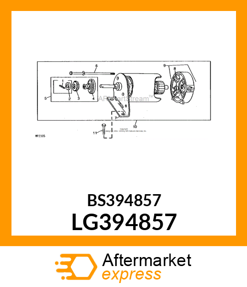 CAP, DRIVE END ASSEMBLY LG394857