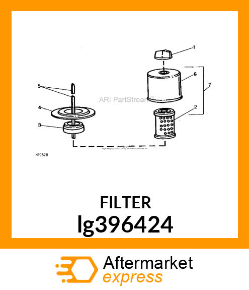 CARTRIDGE, AIR CLEANER (DRY) lg396424