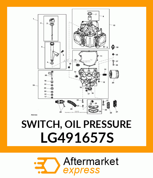 SWITCH, OIL PRESSURE LG491657S