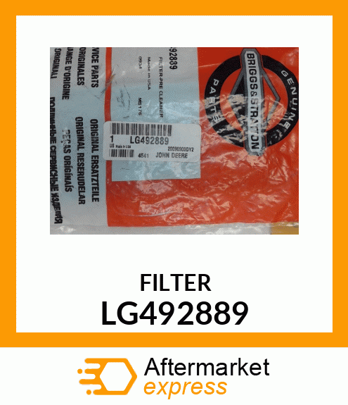 FILTER, AIR LG492889