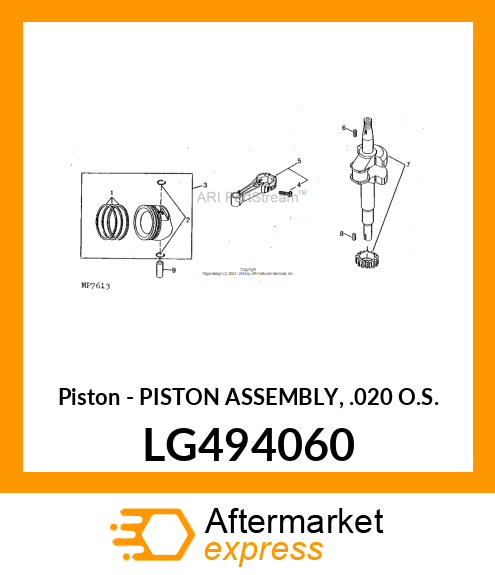 Piston Asm .020 Os LG494060