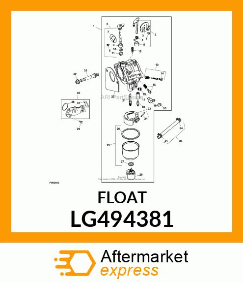 FLOAT, CARBURETOR LG494381