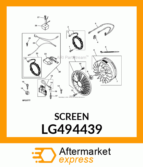 SCREEN, ROTATING LG494439