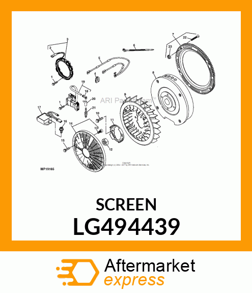 SCREEN, ROTATING LG494439