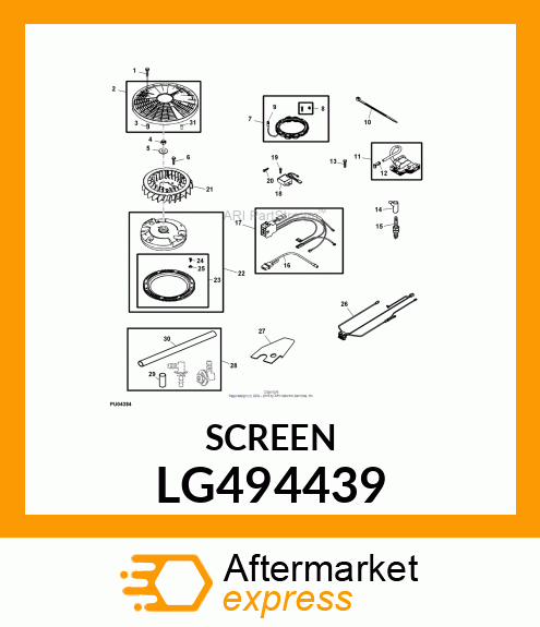 SCREEN, ROTATING LG494439