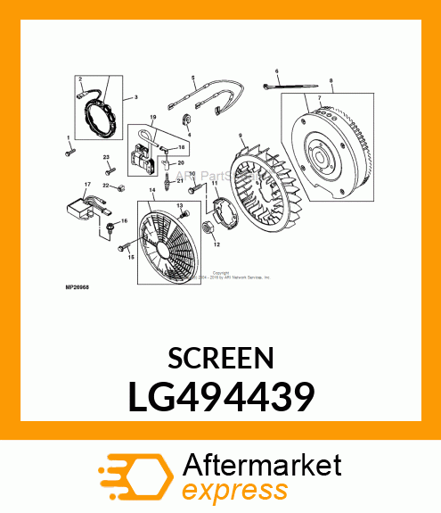 SCREEN, ROTATING LG494439