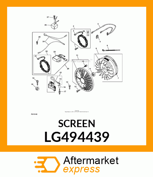 SCREEN, ROTATING LG494439