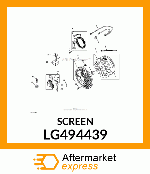 SCREEN, ROTATING LG494439