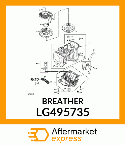 BREATHER, BREATHER ASSEMBLY LG495735