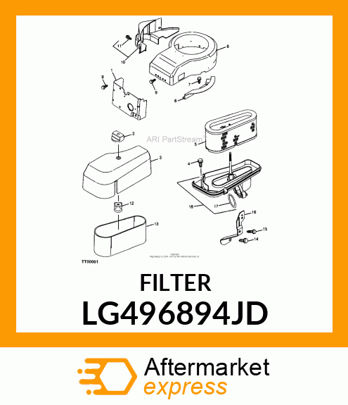 FILTER, AIR LG496894JD