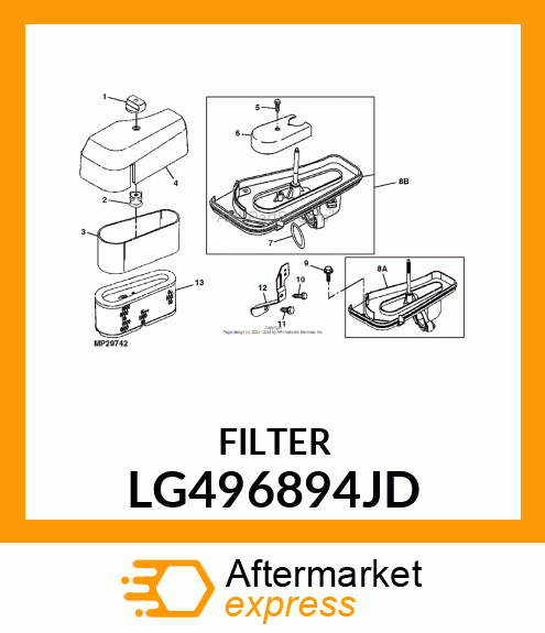 FILTER, AIR LG496894JD