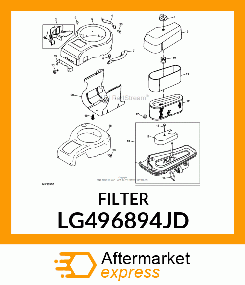 FILTER, AIR LG496894JD