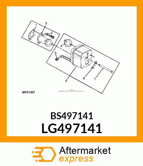 Muffler Exhaust LG497141