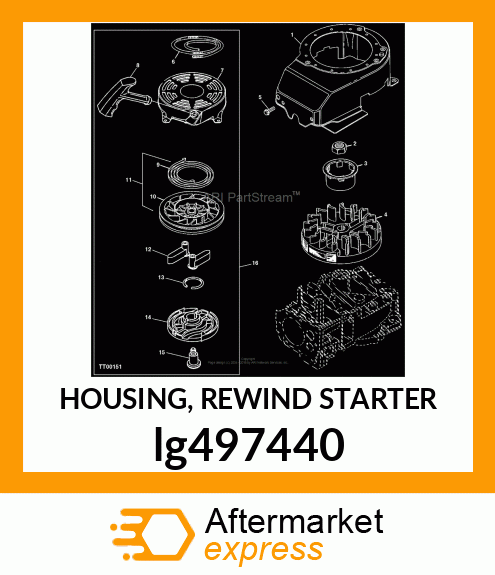HOUSING, REWIND STARTER lg497440