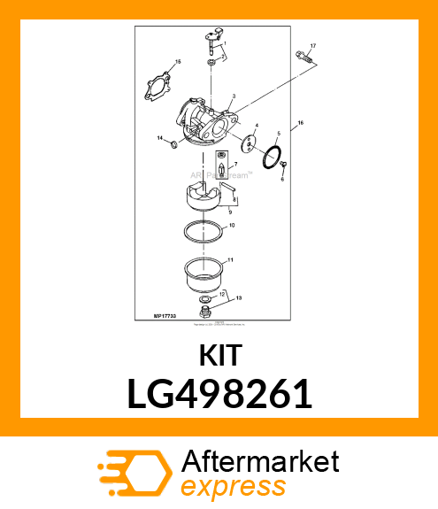 KIT, CARBURETOR OVERHAUL LG498261